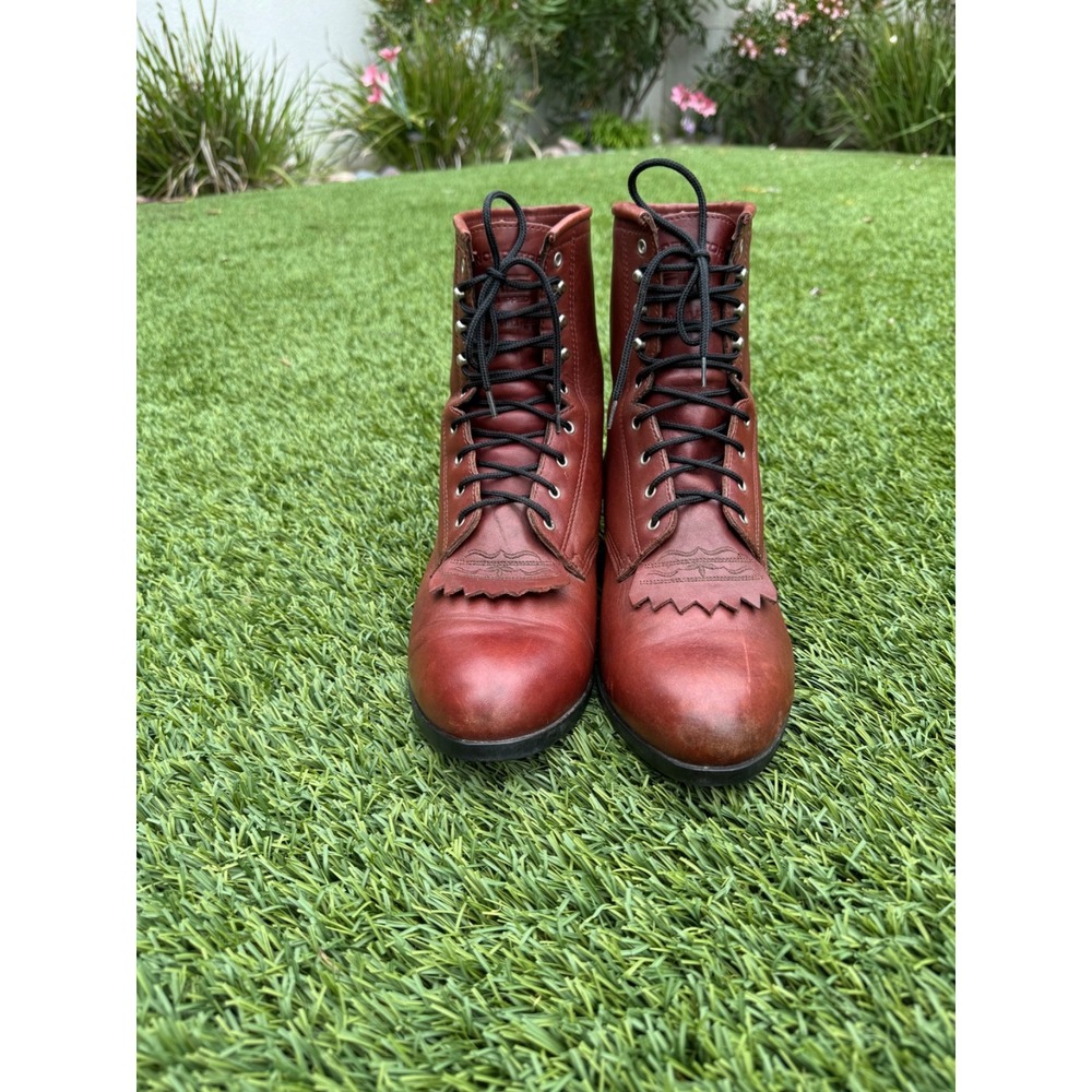 Ariat Cascade 8" Lace Up Boots Men 10 EE Brown Leather Kiltie Western